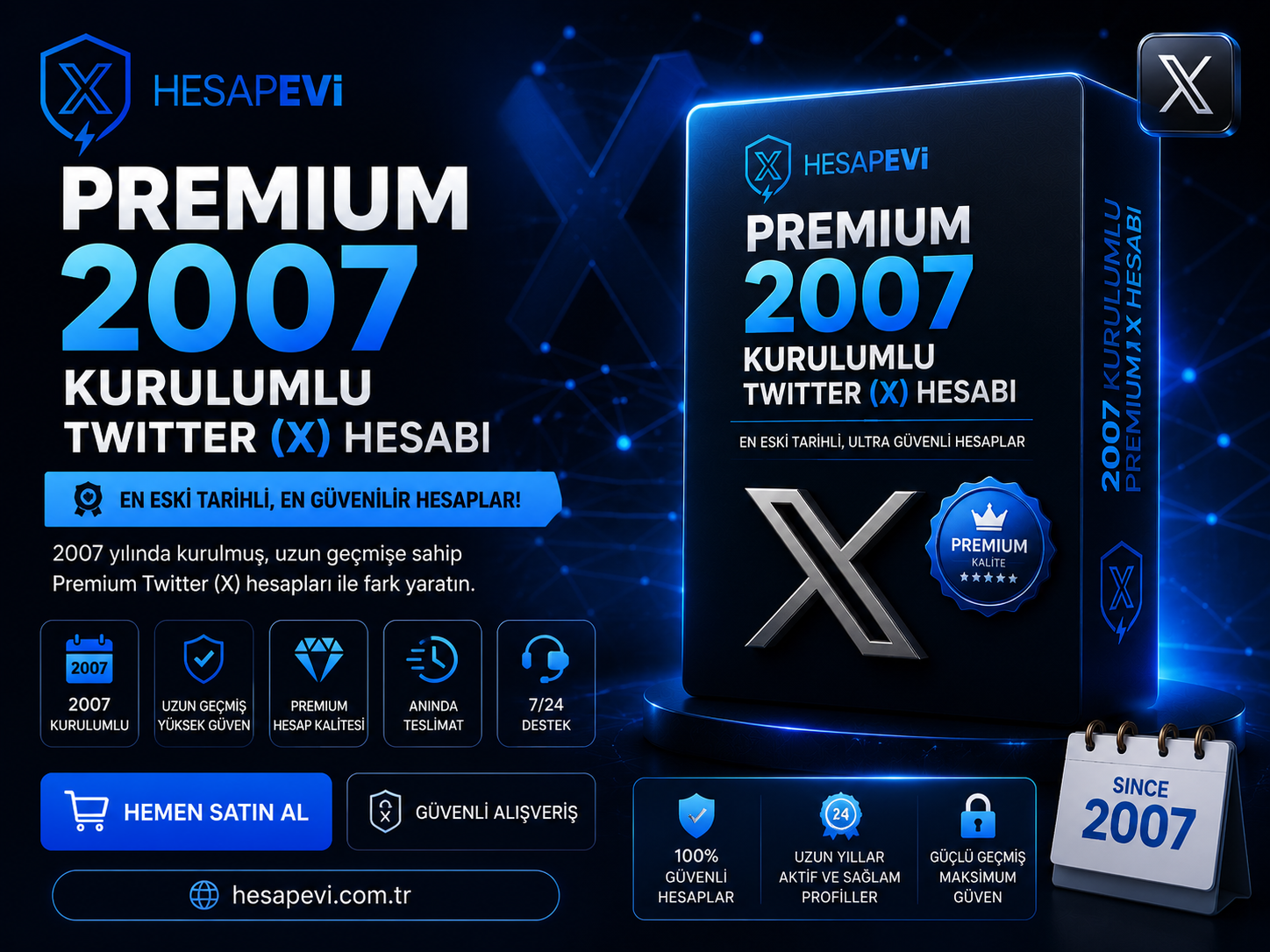 Premium 2007 Kurulumlu Twitter (X) Hesabı