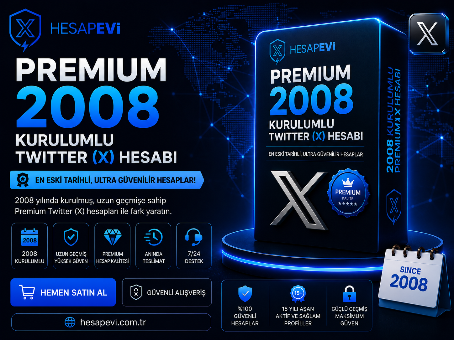 Premium 2008 Kurulumlu Twitter (X) Hesabı